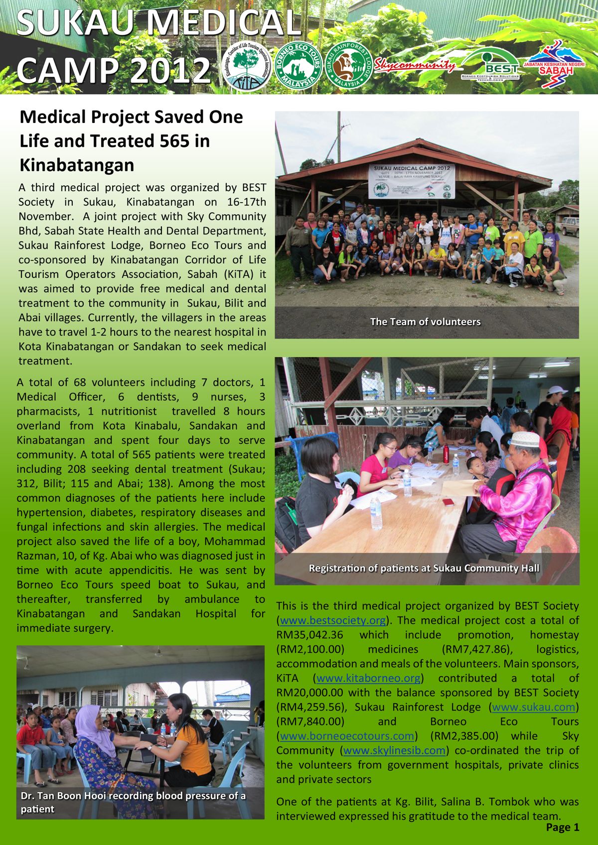 sukau medical camp press release pg 1