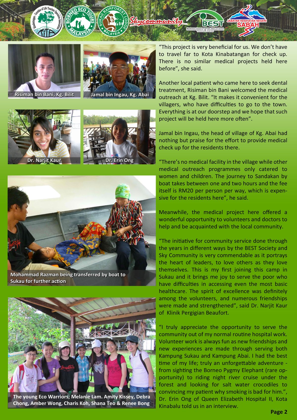 sukau medical camp press release pg 2