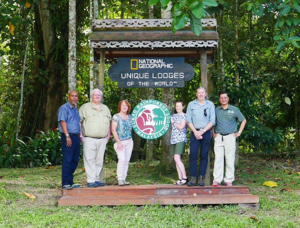 Group photo at Sukau Rainforest Lodge