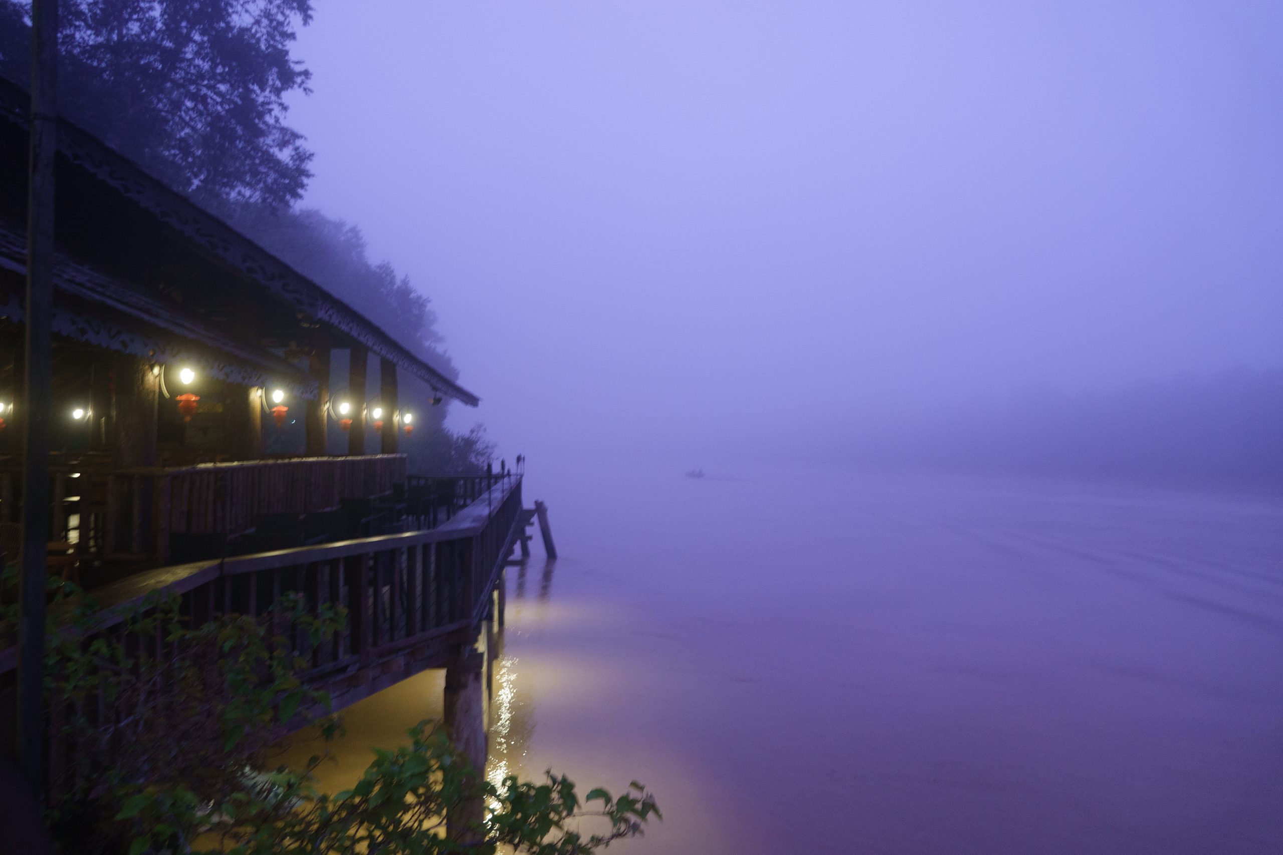 Sukau Rainforest Lodge at Dawn