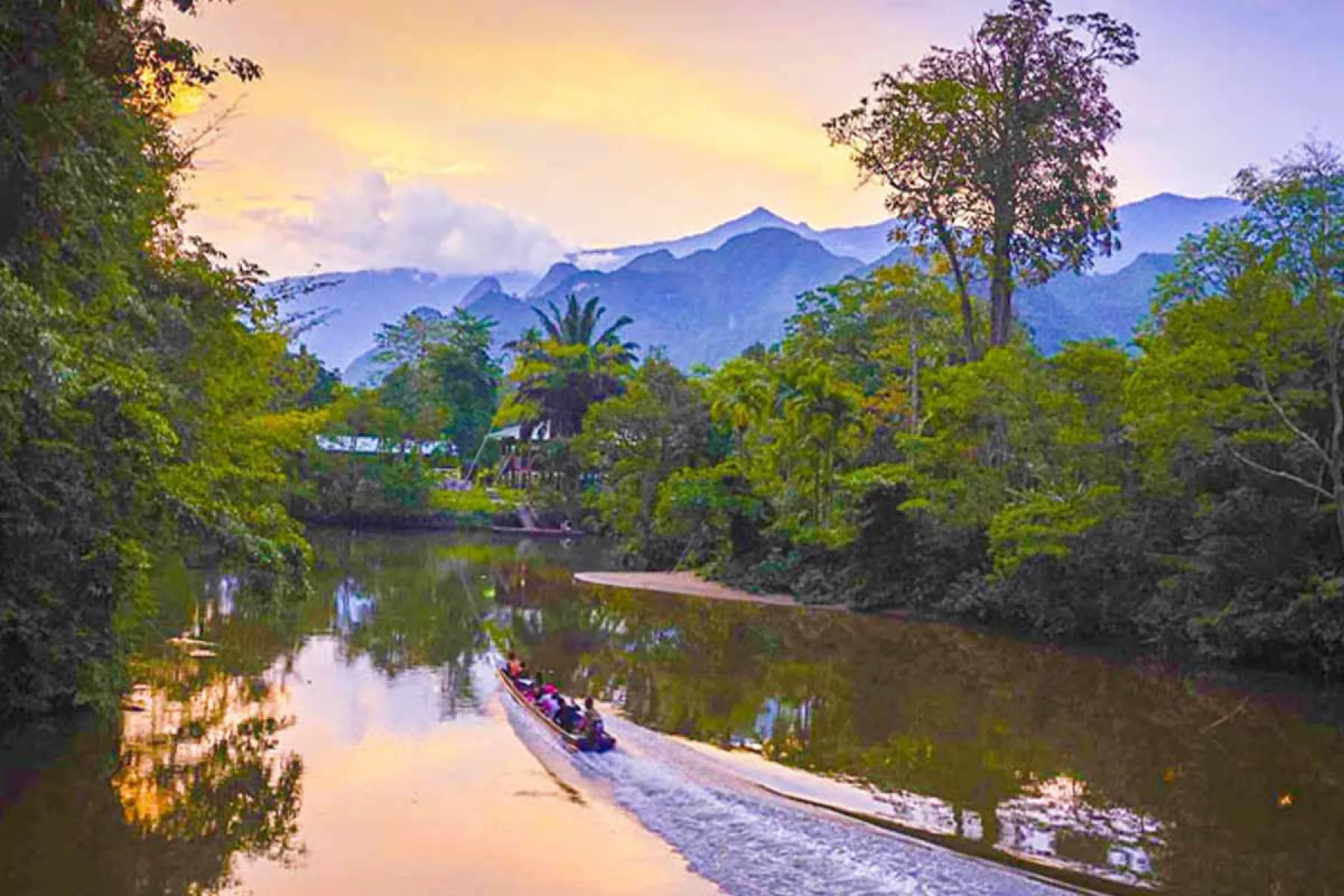 Boat transfer to Mulu Park HQ
