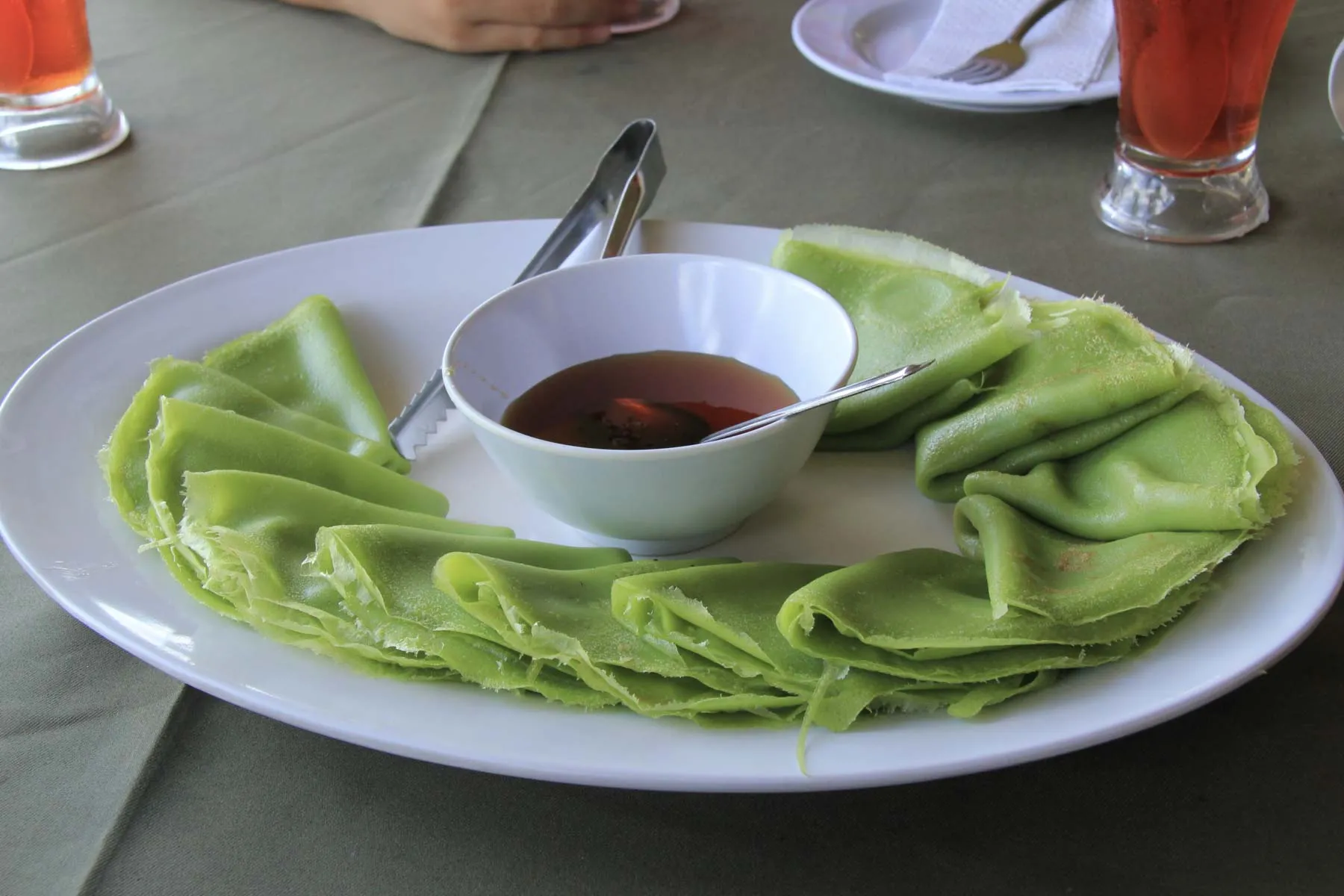 Pandan leaf pancake