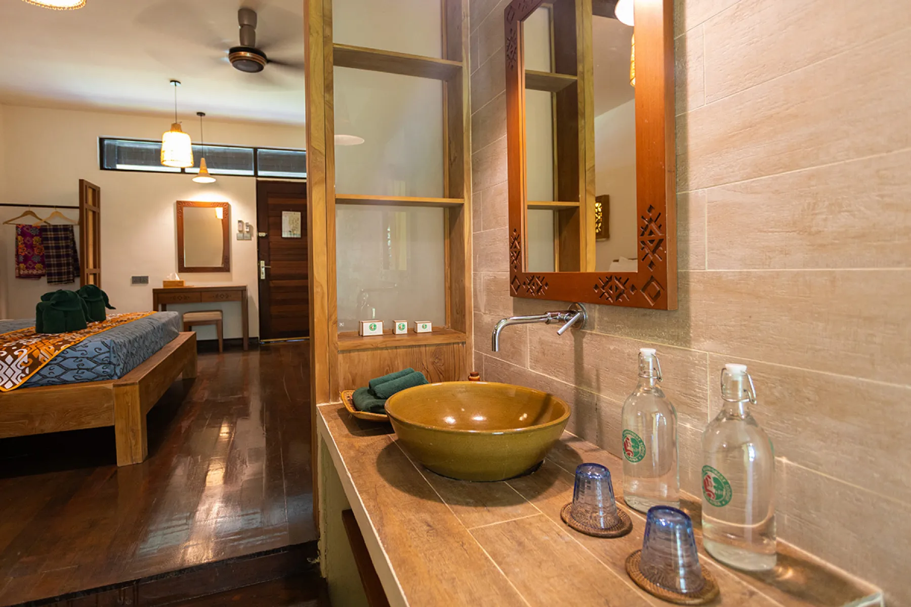 Sun room and bathroom