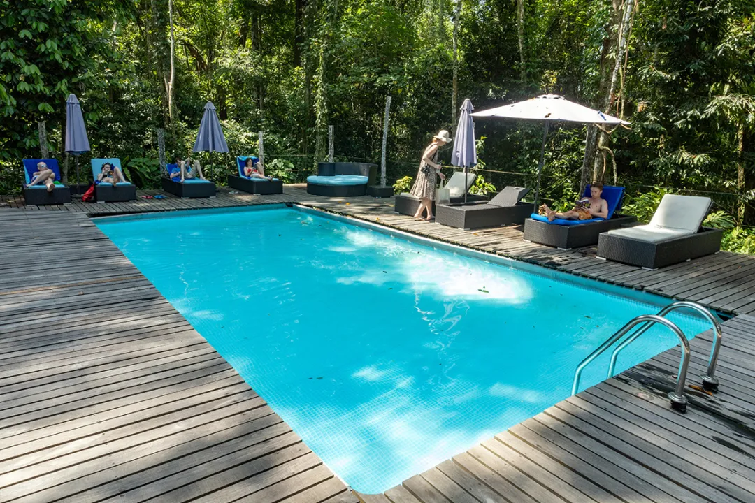 We have two dip pools to cool off during the day