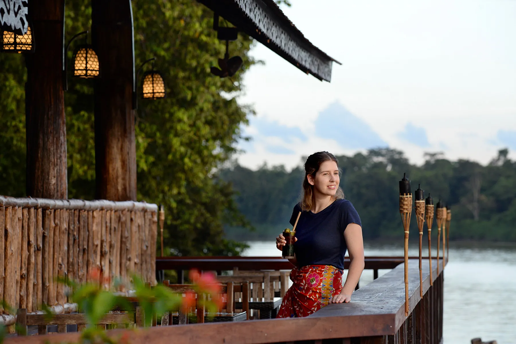 Overlooking the Kinabatangan River