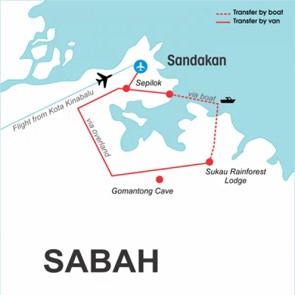 Kinabatangan Wildlife Safari (Villa & by Boat) - Day 1